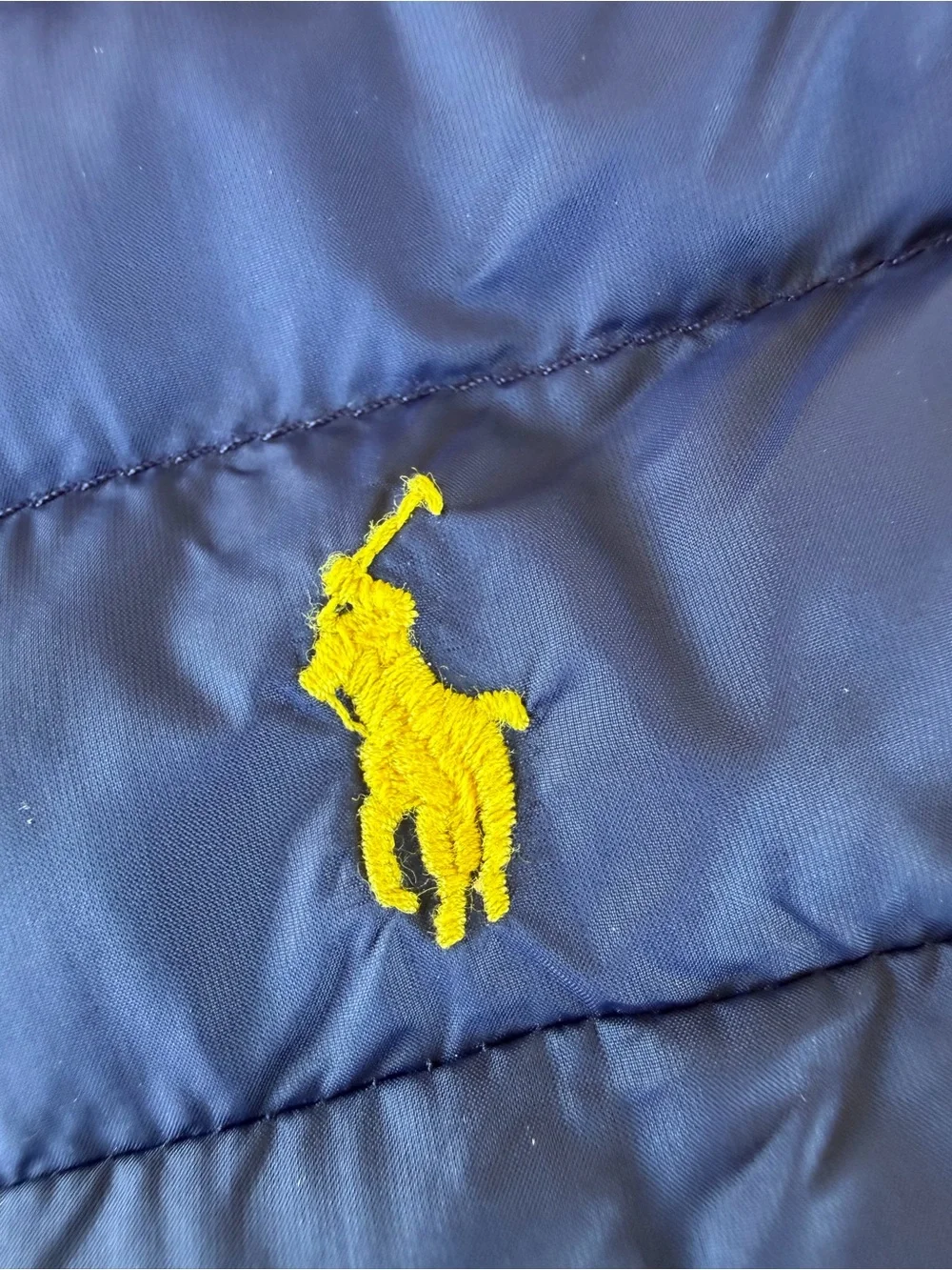 Polo Ralph Lauren Reversible Puffer Jacket Full Zip Blue Yellow 4T GUC